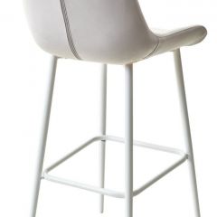 Барный стул ХОФМАН, цвет H-09 Светло-серый, велюр / белый каркас М-City в Троицке - troick.mebel24.online | фото 4
