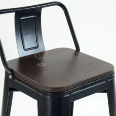 Барный стул N-238 Tolix Wood style Черный в Троицке - troick.mebel24.online | фото 3