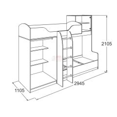 Детская Омега-18 (модульная) в Троицке - troick.mebel24.online | фото 4