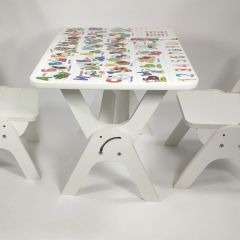 Детский растущий стол-парта и два стула Я САМ "Умка-Дуо" (Алфавит) в Троицке - troick.mebel24.online | фото
