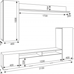 Гостиная Альфа (Белый/Белый глянец) в Троицке - troick.mebel24.online | фото 4