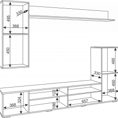 Гостиная Альфа (Белый/Белый глянец) в Троицке - troick.mebel24.online | фото 5