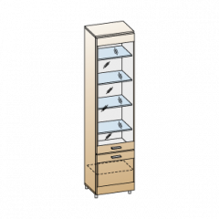 Гостиная Камелия Композиция 5 (Гикори Джексон темный) в Троицке - troick.mebel24.online | фото 2