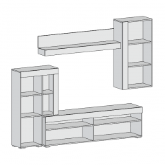 Гостиная Майами (Дуб Белый) в Троицке - troick.mebel24.online | фото 2