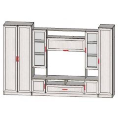 Гостиная ПРАГА-1 Анкор белый в Троицке - troick.mebel24.online | фото 2