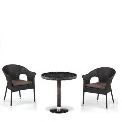 Кофейны комплект плетеной мебели T601/Y79A-W53 Brown (2+1) в Троицке - troick.mebel24.online | фото