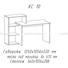 Компьютерный стол №10 (Анкор белый) в Троицке - troick.mebel24.online | фото