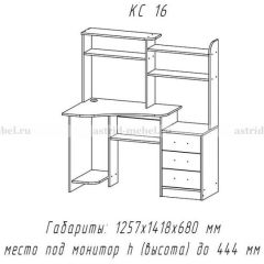 Компьютерный стол №16 (Анкор темныйанкор темный) в Троицке - troick.mebel24.online | фото