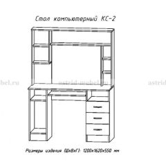 Компьютерный стол №2 (Венге/Анкор белый) в Троицке - troick.mebel24.online | фото