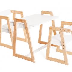 Комплект детской мебели стол и  два стула Я САМ "Лофт-Дуо" (Белый) в Троицке - troick.mebel24.online | фото 2