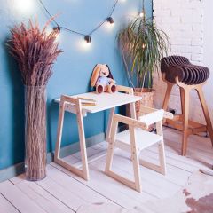 Комплект детской мебели стол и  два стула Я САМ "Лофт-Дуо" (Белый) в Троицке - troick.mebel24.online | фото 10