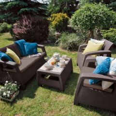 Комплект мебели Корфу сет (Corfu set) коричневый - серо-бежевый * в Троицке - troick.mebel24.online | фото 2