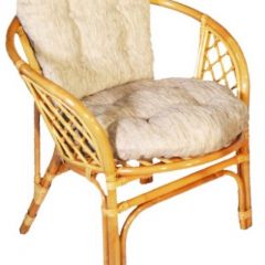 Кресло Багама, подушки светлые обычные шенил (Мёд) в Троицке - troick.mebel24.online | фото 1