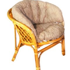 Кресло Багама, подушки светлые полные шенил (Мёд) в Троицке - troick.mebel24.online | фото