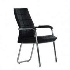 Кресло Barneo K-14 для посетителей и переговорных (черный) в Троицке - troick.mebel24.online | фото