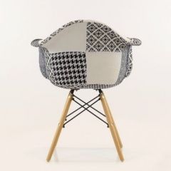 Кресло Barneo N-14 Patchwork черно-белый в Троицке - troick.mebel24.online | фото 4