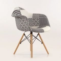 Кресло Barneo N-14 Patchwork черно-белый в Троицке - troick.mebel24.online | фото 5