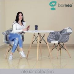 Кресло Barneo N-14 Patchwork черно-белый в Троицке - troick.mebel24.online | фото 3