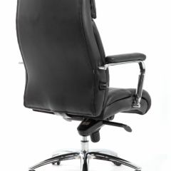 Кресло BRABIX PREMIUM "Phaeton EX-502" (кожа с компаньоном, хром, черное) 530882 в Троицке - troick.mebel24.online | фото 4