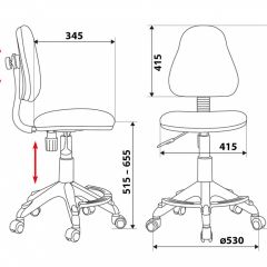 Кресло детское Бюрократ KD-4-F/PENCIL-GN зеленый карандаши в Троицке - troick.mebel24.online | фото 3