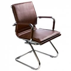 Кресло для посетителя Бюрократ CH-993-Low-V/Brown коричневый в Троицке - troick.mebel24.online | фото 1