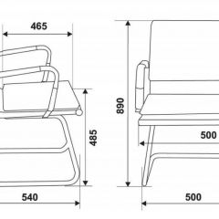 Кресло для посетителя Бюрократ CH-993-Low-V/grey серый в Троицке - troick.mebel24.online | фото 3