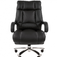 Кресло для руководителя CHAIRMAN 405 (Кожа) Черное в Троицке - troick.mebel24.online | фото 1