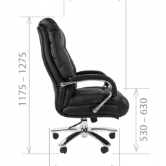 Кресло для руководителя CHAIRMAN 405 (Кожа) Черное в Троицке - troick.mebel24.online | фото 5