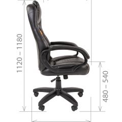 Кресло для руководителя  CHAIRMAN 432 (Экокожа черная) в Троицке - troick.mebel24.online | фото 5