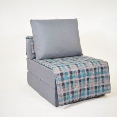 Кресло-кровать бескаркасное Харви (серый-квадро азур) в Троицке - troick.mebel24.online | фото