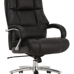 Кресло офисное BRABIX PREMIUM "Bomer HD-007" (рециклированная кожа, хром, черное) 531939 в Троицке - troick.mebel24.online | фото