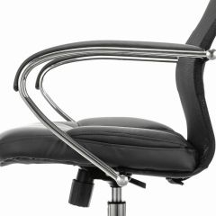 Кресло офисное BRABIX PREMIUM "Stalker EX-608 CH" (хром, ткань-сетка/кожзам, черное) 532091 в Троицке - troick.mebel24.online | фото 4