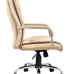 Кресло офисное BRABIX "Space EX-508" (экокожа, хром, бежевое) 531165 в Троицке - troick.mebel24.online | фото 3