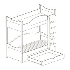 Кровать 2-х ярусная №421 Прованс в Троицке - troick.mebel24.online | фото 2