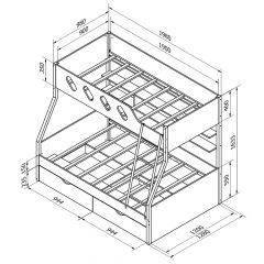 Кровать двухъярусная ДЕЛЬТА-20.02 в Троицке - troick.mebel24.online | фото 5