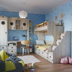 Кровать 2-х ярусная с лестницей НКМ Мираж-1 в Троицке - troick.mebel24.online | фото 3