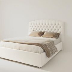 Кровать Берлин без основания 1400 (экокожа белая) в Троицке - troick.mebel24.online | фото