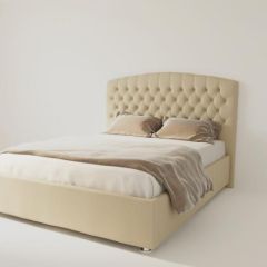 Кровать Берлин без основания 1600 (экокожа бежевая) в Троицке - troick.mebel24.online | фото