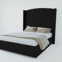 Кровать Берлин ЛЮКС с ПМ 900 (экокожа кольт ч) в Троицке - troick.mebel24.online | фото 2