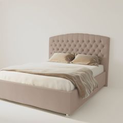 Кровать Берлин с ПМ 1200 (велюр серый) в Троицке - troick.mebel24.online | фото 2