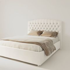 Кровать Берлин с ПМ 1600 (экокожа белая) в Троицке - troick.mebel24.online | фото 3