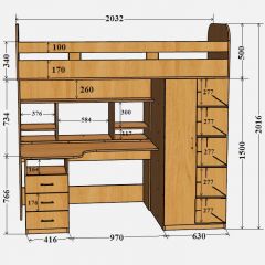 Кровать-чердак Аракс в Троицке - troick.mebel24.online | фото 4