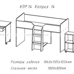 КАПРИЗ-14 Кровать 800 двухъярусная без рисунка в Троицке - troick.mebel24.online | фото 2