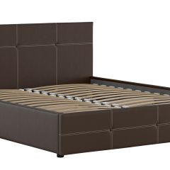 Кровать двойная Синди 160 + ортопед + ПМ + дно (арт. Марика 468 к/з (шоколад)) в Троицке - troick.mebel24.online | фото 2