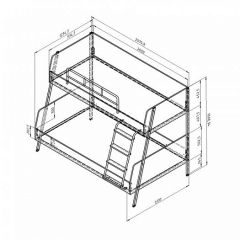 Кровать двухъярусная Дельта Лофт-20.02.04 Белый в Троицке - troick.mebel24.online | фото 2