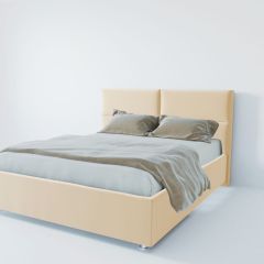 Кровать Корсика с ПМ 1600 (экокожа бежевая) в Троицке - troick.mebel24.online | фото 3
