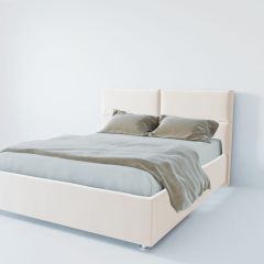 Кровать Корсика с ПМ 800 (экокожа белая) в Троицке - troick.mebel24.online | фото 2