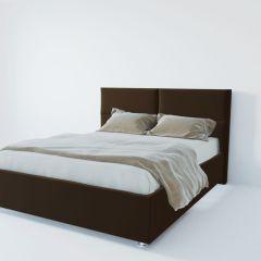 Кровать Корсика с ПМ 800 (экокожа коричневая) в Троицке - troick.mebel24.online | фото 2