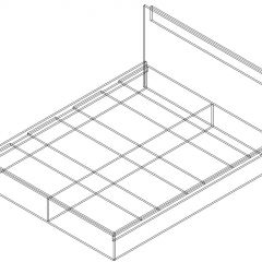 СОФИЯ Кровать КР1600 (венге/дуб белфорт) щиты в Троицке - troick.mebel24.online | фото 2