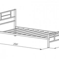 Кровать металлическая "Кадис 900х1900" Слоновая кость в Троицке - troick.mebel24.online | фото 2